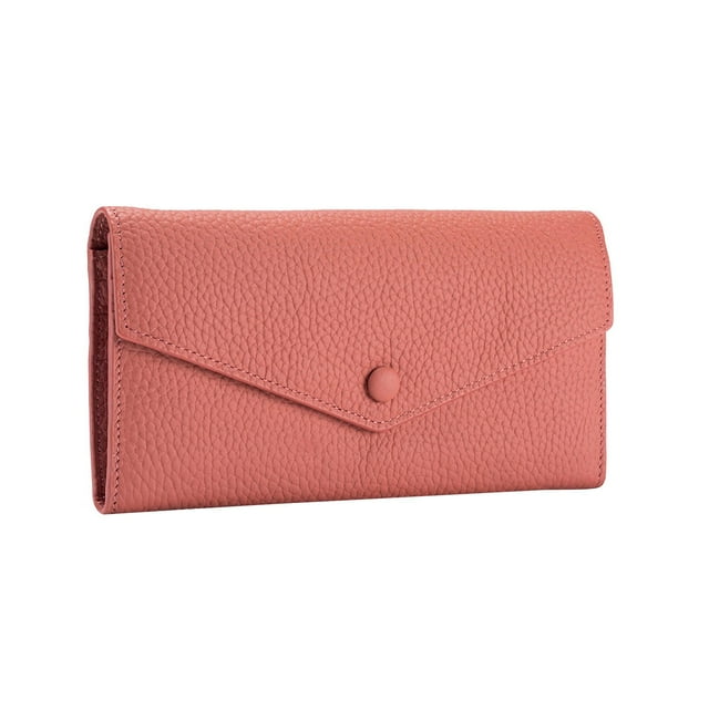 Cartera de mano elegante para mujer con bolsillo con cremallera y monedero minimalista Rosa
