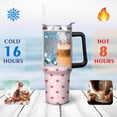 thumbnail image 4 of Love Heart 40oz Stainless Steel Vacuum Insulated Tumbler with Lid and Straw for Water Iced Tea Coffee Smoothie and More, 4 of 7