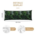 thumbnail image 3 of Gaeub Lush Foliage Green Plant Printed Long Body Pillowcase Envelope Closure 1 Pack Wrinkle for Night Sweats - 20x54 in, 3 of 8