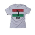 thumbnail image 1 of Hungary Olympic - Golf - Flag - Silhouette Girl's Cotton Youth Grey T-Shirt, 1 of 2