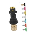 thumbnail image 3 of koolsoo High Pressure Washer Adapter Quick Connect Sturdy Replacement Part Accessories Cleaning Tool Pressure Washer Fitting for Car 7 Nozzle Set, 3 of 9