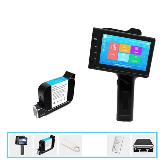 Printer Jet, 17.5mm Inch Handheld Inkjet Printer Batch Code Serial Number Barcode Qr Code Logo Hand Jet Printer ,Fast Printing