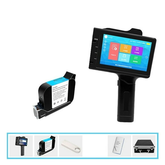 17.5mm Inch Handheld Inkjet Printer Batch Code Serial Number Barcode Qr Code Logo Hand Jet Printer ,Complete Kit