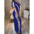 thumbnail image 4 of AURA Women Work Casual Two Piece Outfit Short Sleeve Zip Top Straight Pants Set S XXL, 4 of 6