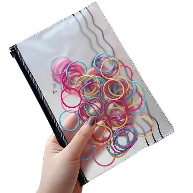 Attaches pour Cheveux Enfants Élastiques Simples 100 Pcs Sans Pli Bandes Douces pour Queue de Cheval