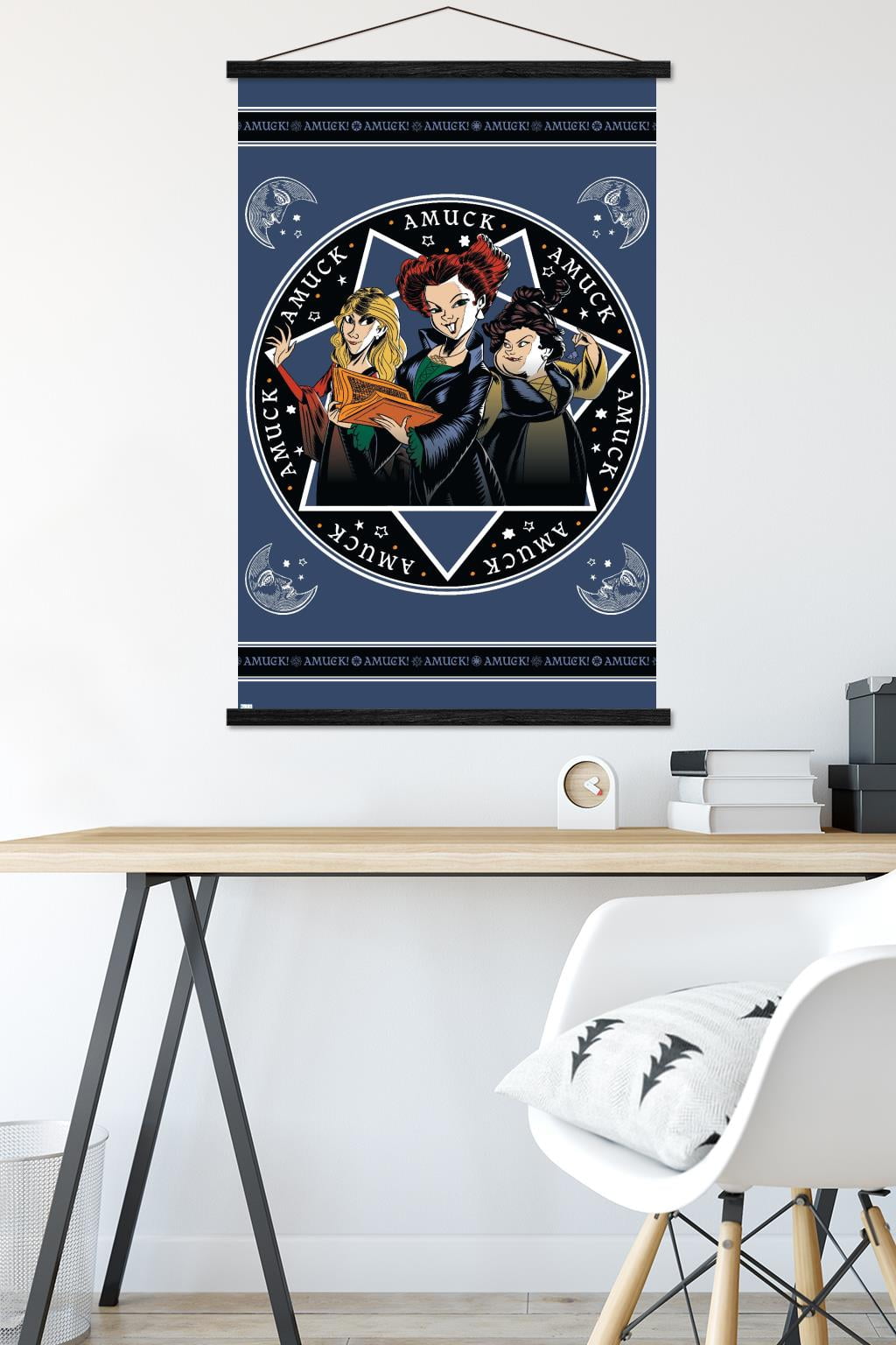 Disney Hocus Pocus - Amuck Wall Poster with Wooden Magnetic Frame, 22.375" x 34"