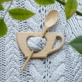 thumbnail image 6 of Weloille Wooden Shawl Pin Shawl Stick Sweater Clips Musician Brooch Sweater Stick Knitting(Length: 9cm), 6 of 9
