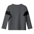thumbnail image 5 of Shirt for Boys Dark Gray Long Sleeve Top Crewneck T-Shirts Fall Tops Tees Cotton T Shirt Boys 3-4 Years Shirts, 5 of 5