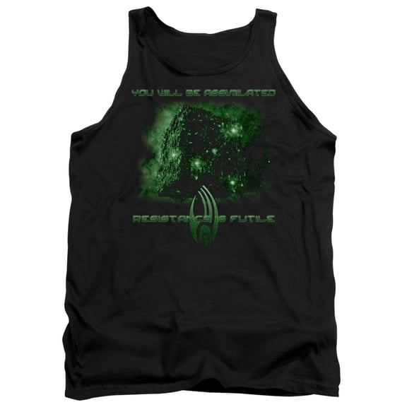 Star Trek Assimilate Adult Tank Top Black