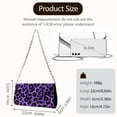 thumbnail image 6 of TSOVTHRID Purple Leopard Print Womens Clutch Purses Ladies Evening Handbags Leather Envelope Bag for Women Wedding Party Cocktail Prom with Detachable Chain, 6 of 7