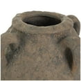 thumbnail image 4 of DecMode 12" Handmade Textured Dark Brown Ceramic Vase with Four Handles, 4 of 10