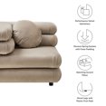 thumbnail image 4 of Modular Lounge Corner Chair, Tufted, Brown, Velvet, Living Room Lounge Cafe Lobby Hospitality Restaurant, Modern Contemporary, HB37189, 4 of 10