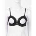 thumbnail image 3 of Womens Lingerie Cutout Padded Underwired Bra Tops Adjustable Straps Open Chest Bras Hollow Out Lace Brassiere Underwear, 3 of 4