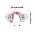 thumbnail image 6 of Cat Fluffy Cat Ears Headdress Ribbon Headband Cute Hair Ornament Hair Accessory Lace Cat Ears Hairband For Girls And Women, 6 of 7