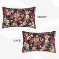 thumbnail image 2 of Zufioo Many Kind Of Flowers Print Double-sided Plush Pillow Cover,Decorative Pillow Protector without Pillow Core, Suitable for Sofa, Bedroom, Car-14"x20", 2 of 6