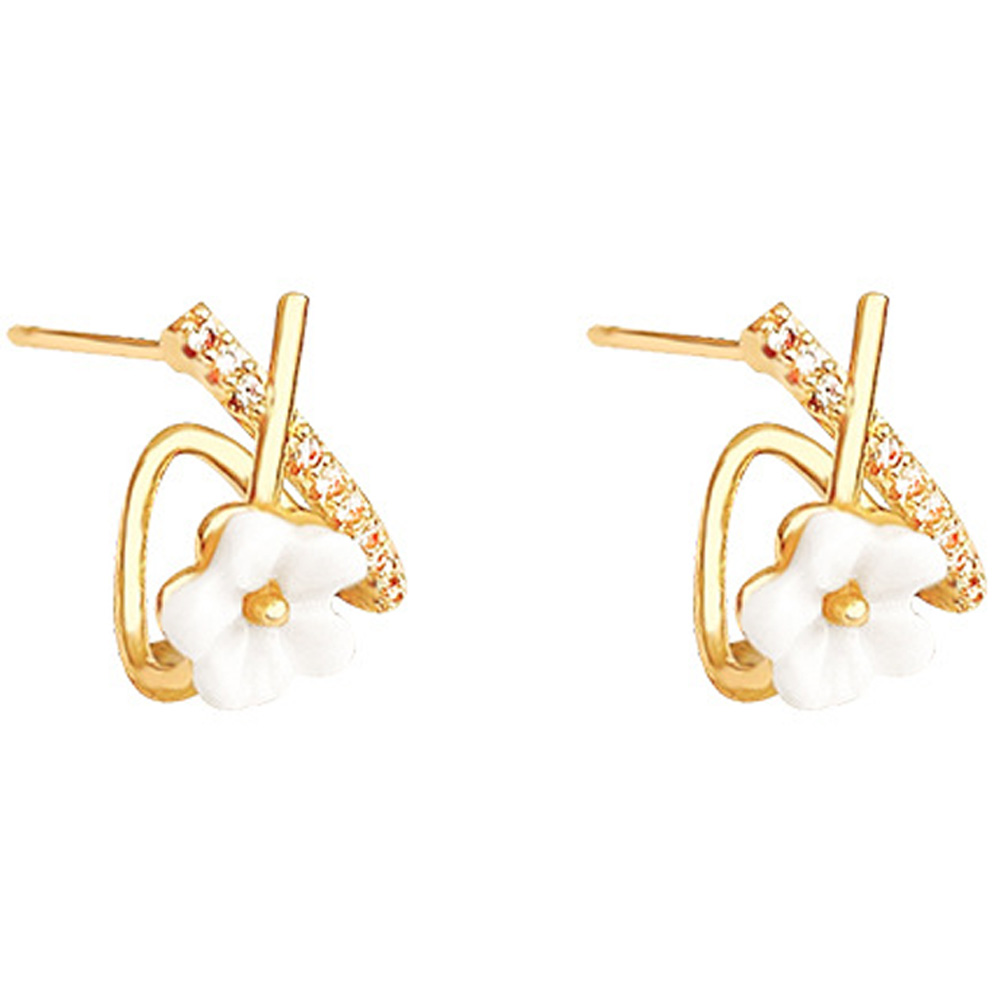 1 Pair Stud Earrings Flower Earrings Studs Temperament Flower Studs