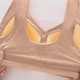 thumbnail image 5 of HomeDM Wireless Bras for Women Front Closure Seamless Comfy Bralettes Full Coverage Comfort T-Shirt Bras, Beige, 2XL, 5 of 6