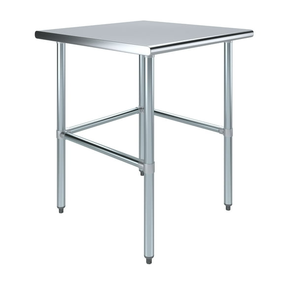 AmGood 30 in. x 30 in. Open Base Stainless Steel Work Table | Residential & Commercial
