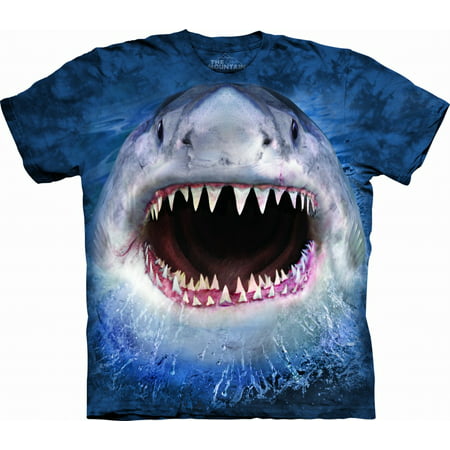 Blue Cotton Wicked Nasty Shark Design Novelty Youth T-Shirt