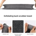 thumbnail image 3 of Exfoliating Back Scrubber with Handles 2 Packs Nylon Back Exfoliator Body Scrubber Towel Back Washers Scrubbers Stretchable Pull Strap Exfoliator Washcloth Washer for Men Women (Gray), 3 of 8