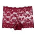 thumbnail image 3 of PMVFHDE Culottes en Dentelle pour Femmes Shorty Décontracté Quotidien Respirant Confortable sous-Vêtements Rouges, 3 of 3