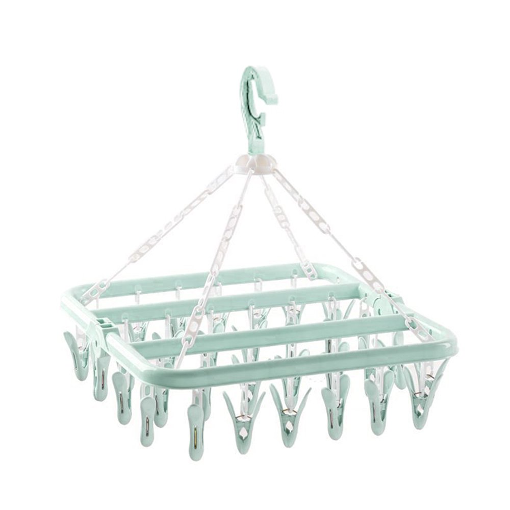 32 Clips PP Underwear Racks Hangers Folding Underwear Socks Towel