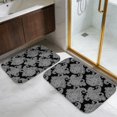 thumbnail image 5 of Paisley and Damask Black Pattern Bath Mat Set Of 2,Non-Slip Rug for Bathroom,Kitchen,Bedroom,Entrance, 30x17 and 23.5x15.7 Inches, 5 of 5