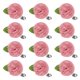 thumbnail image 1 of Paquete de 12 pines de solapa para hombres, broches de flores de 2.56" para trajes, boutonnieres para bodas/novios/tuxedos/accesorios [Rosa oscuro], 1 of 1