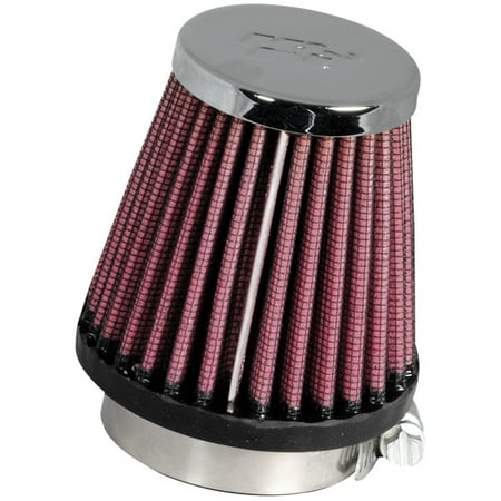 K&N RC-1060 Universal Clamp-On Air Filter: Round Tapered; 1.938 in (49 mm) Flange ID; 3 in (76 mm) Height; 3 in (76 mm) Base; 2 in (51 mm)