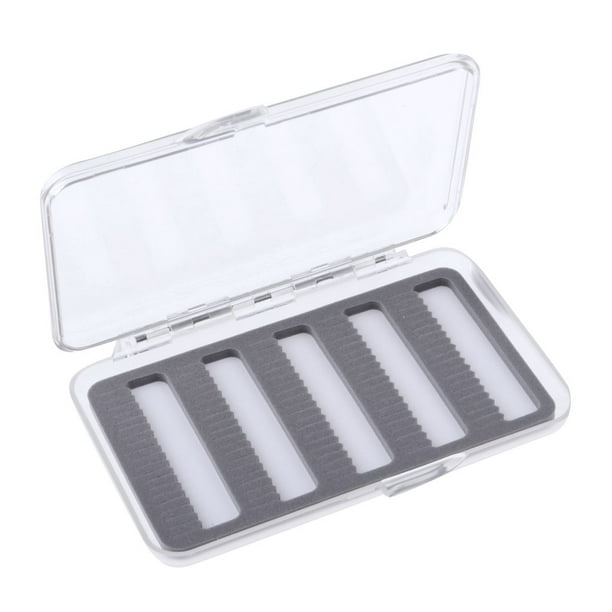 Yinanstore Fly Box Super Slim Components Clear Fly Fishing Box Case Clear 12.7x8.7x1.6cm