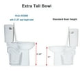 thumbnail image 3 of WinZo WZ5888 Elongated Two Piece Toilet with Extra Tall Bowl 21.25" Comfortable For Elderly Tall Person, White, 3 of 7