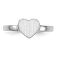 thumbnail image 4 of Real 14kt White Gold 7.0x6.0mm Open Back Heart Signet Ring Size: 6; for Adults and Teens; for Women and Men, 4 of 5