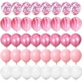 thumbnail image 4 of Globos de látex de confeti de oro rosa, decoraciones de fiesta de feliz cumpleaños, niños, adultos, niños, niñas, suministros de boda, 12 pulgadas, 40 piezas, 4 of 4