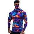thumbnail image 2 of Yaoyar UPF 50+ Fishing Shirts for Men UV Protection Hoodie Shirt with Neck Gaiter Long Sleeve Quick Dry Hiking Sun Shirts, 2 of 6
