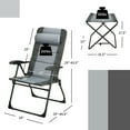 thumbnail image 2 of Gymax 4PCS Folding Patio Recliner Chair & Ottoman Set w/ Adjustable Backrest, 2 of 9