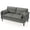 Gray, variant on BUPPLEE 57.9 Inch Fabric Two-Seat Loveseat Sofa with Two Throw Cushions and Dual Side Storage Pockets for Apartment Living Spaces