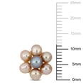 thumbnail image 7 of Everly Women's 3-4mm Pink & Gray Cultured Freshwater Pearl Sterling Silver Flower Stud Earrings, 7 of 7