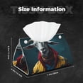 thumbnail image 6 of Goofa Surrealist Goat Pattern Triangle Square Tissue Box Cover, Modern PVC Leathe Facial Paper Holder,Decorative Holder/Organizer for Bathroom Vanity Countertop, 6 of 9