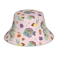 thumbnail image 3 of Daiia Fish Seahorse Pattern Bucket Hat - Trendy Cotton Sun Hat for Beach, Golf, Fishing - Fun Outdoor Vacation Boonie for Men and Women, 3 of 9