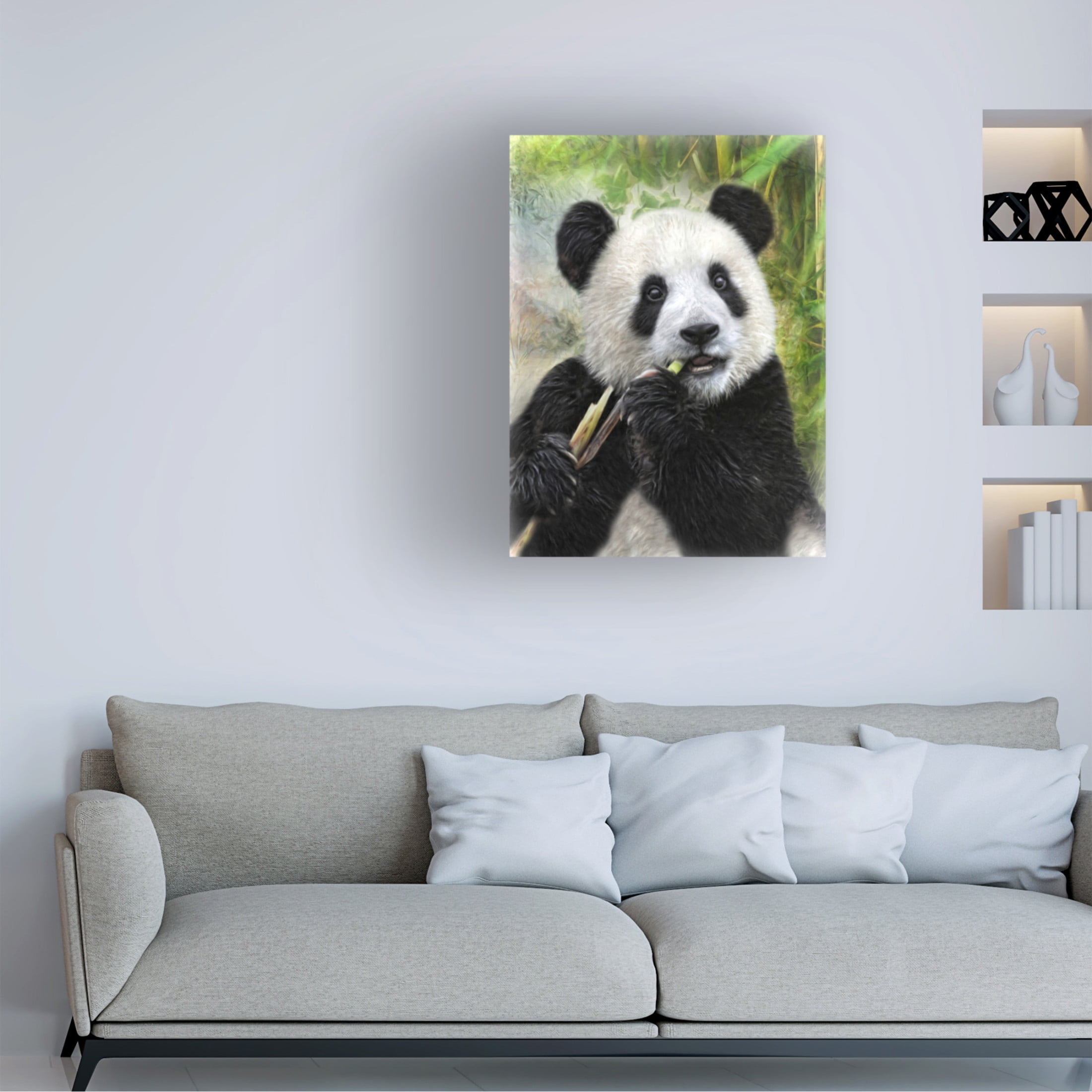 Canvas Wall Art - Trudi Simmonds 'Panda Baby' Wall Art for Living Room, Bedroom, or Office Décor by Trademark Fine Art - 14 x 19 Inches