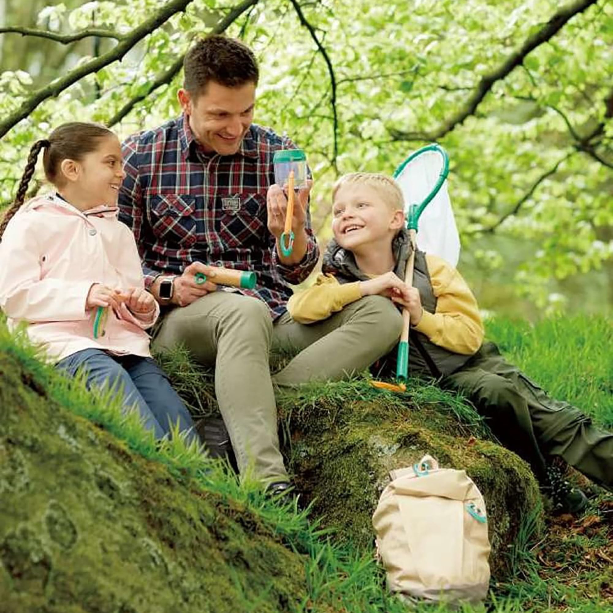 Hape: Nature Fun: Hand-Powered Flashlight - w/ Case, Bamboo, Kinetic Pull Cord Charge, Nature & Night Exploration Toy, Outdoor Play, Kids Ages 4+