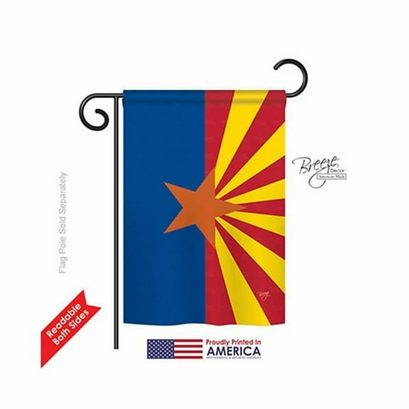 Breeze Decor 58239 States Arizona State 2-Sided Impression Garden Flag - 13 x 18.5 in.