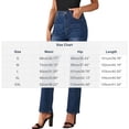 thumbnail image 3 of ClodeEU Women's High Waisted Straight Leg Jeans,Casual Stretch Slim Denim Pants Dark Blue,Womens Plus XXL, 3 of 8