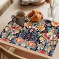 thumbnail image 3 of Mexican Watercolor Placemats Set of 12, Flower Texture Modern Abstract Design Pattern Non-Slip Place Mats Washable Table Mats for Kitchen Dining Table Decorations Indoor/Outdoor, 3 of 9