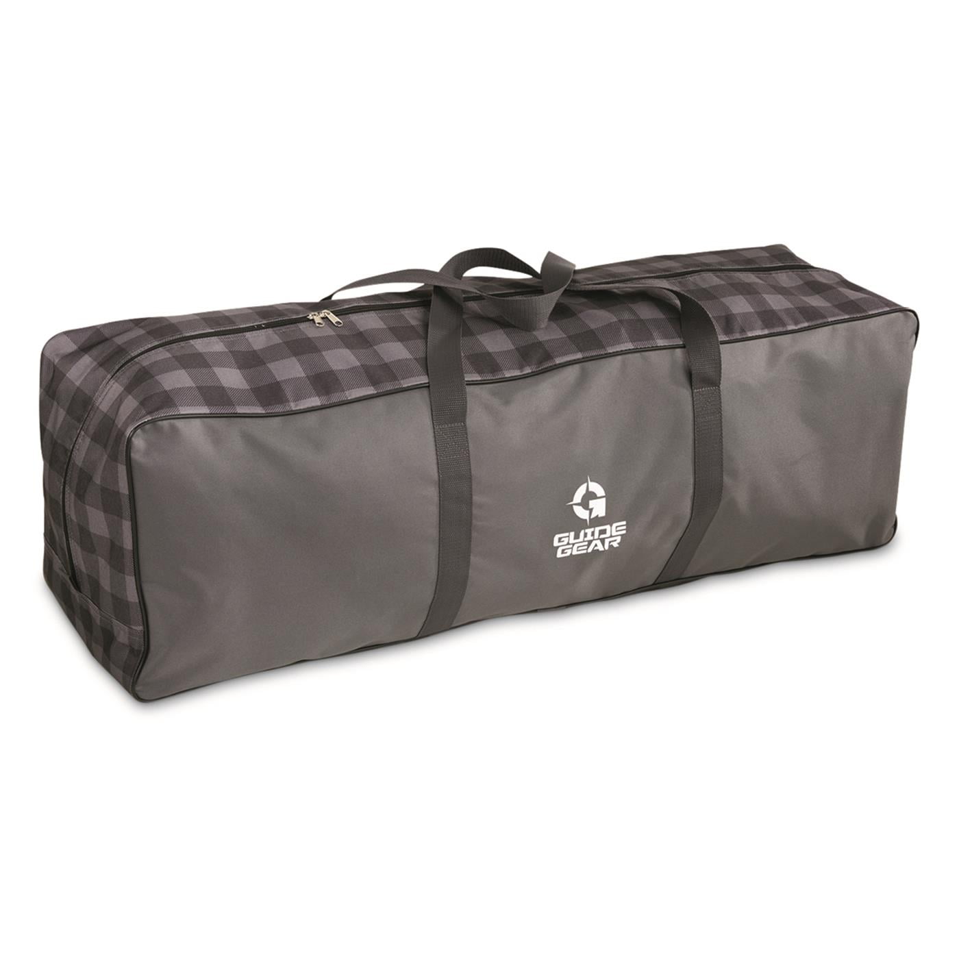 Guide Gear Oversized XL Comfort Padded Camping Sofa, 600-lb. Capacity Gray Plaid