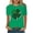 Green, variant on JeashCHAT Graphic Tees for Women Women Casual Printed Short Sleeve Round-Neck Pullover Blouse T-shirt Tops