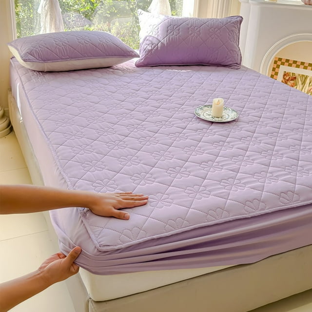 UsTZtai Mattress Protector 90x200cm Bed Sheet Cover, Nonslip Fixed Bed Cover with Elastic Edges, All-Inclusive Mattress Protection for Deep Sleep