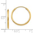 thumbnail image 3 of Real 14kt Yellow Gold Madi K Endless Hoop Earrings; for Adults and Teens; for Women and Men, 3 of 3