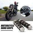thumbnail image 5 of Empuñaduras de motocicleta, empuñaduras de manillar de motocicleta con acelerador cromado negro de 7/8 "para Honda Suzuki Kawasaki Yamaha, 5 of 5