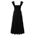 thumbnail image 6 of BUIGTTKLOP Dresses for Women Ruffle Cap Sleeve Maxi Dresses Full Length V Neck Smocked Summer Beach Sundress, 6 of 6